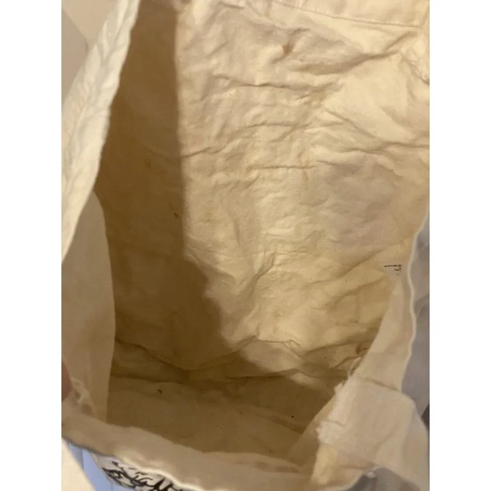 Rural Retreat Indians White Canvas Tote Bag Made in USA 12x11x4 Vintage 90's